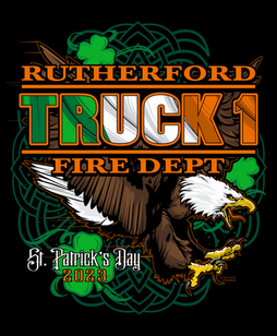 Custom T-shirt artwork for Rutherford Fire Department