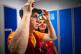 Les Givrés du Plumeau à l'EHPAD de l'hôpital de Monségur. ©Atelier Pallagès