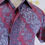 Thumbnail: HDMS: Size S Hand-print Line Pattern Purple on Cotton. No Lining