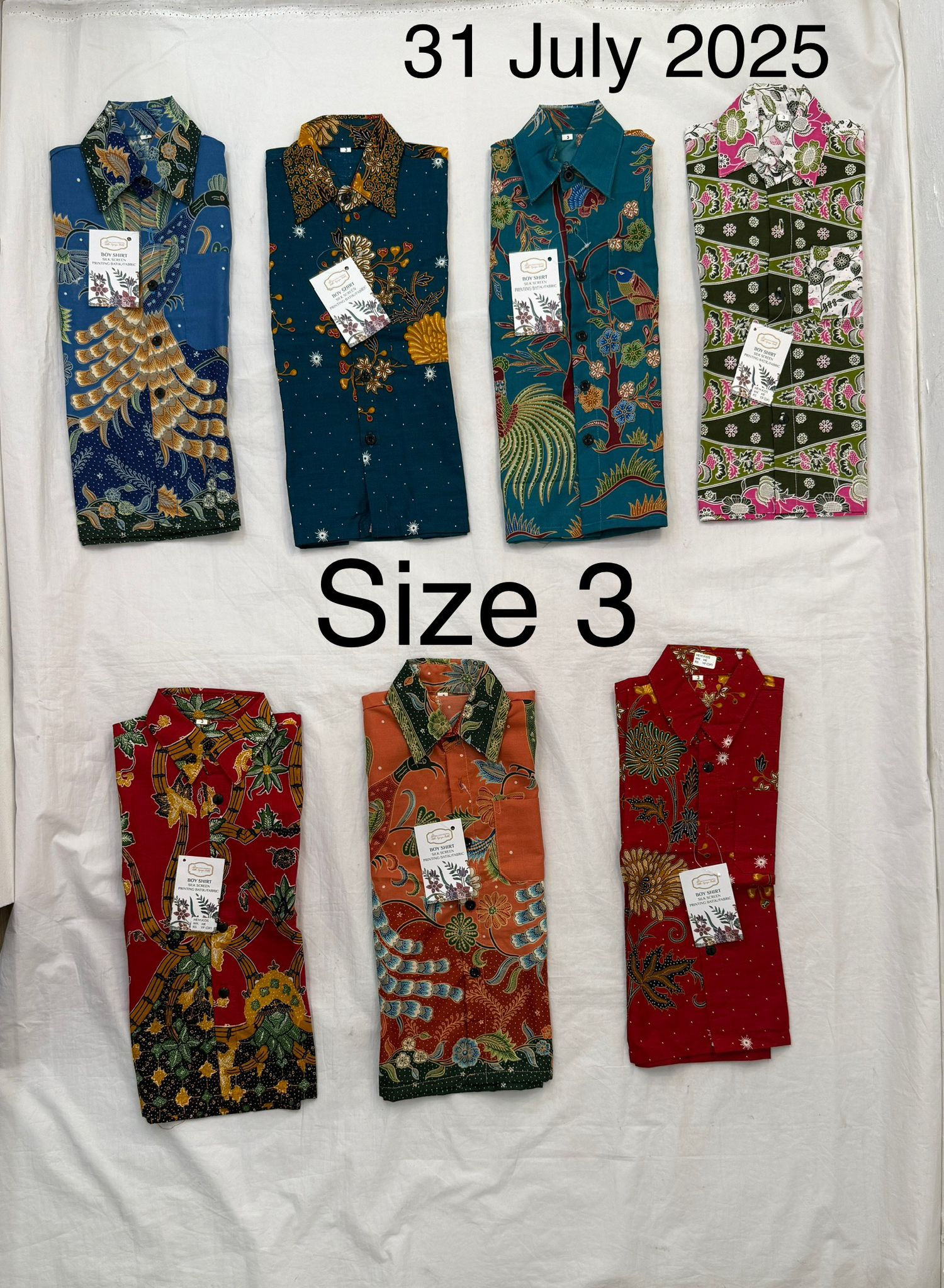 Size 3: Stylish Traditional Boy's Batik Shirt