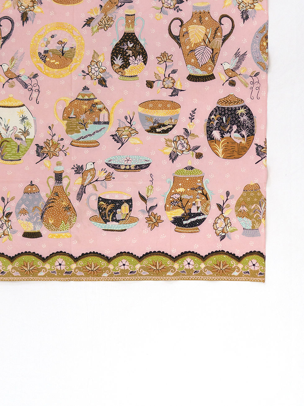 Thumbnail: Hand-drawn Batik Nyonya and Porcelainware Mint-Light Pink