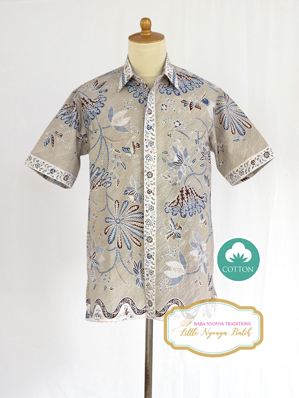 PRINTMS: size M Bird Line Red on Cotton. No Lining