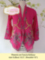 Size S H: Phoenix in Fuscia Kebaya