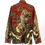 Thumbnail: HDML: Size XL Hand-drawn Shirt Tiger Red Gold on Textured Silk. Long. Lining