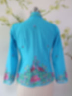 Thumbnail: Size S H: Small Bird in Sky Blue Kebaya