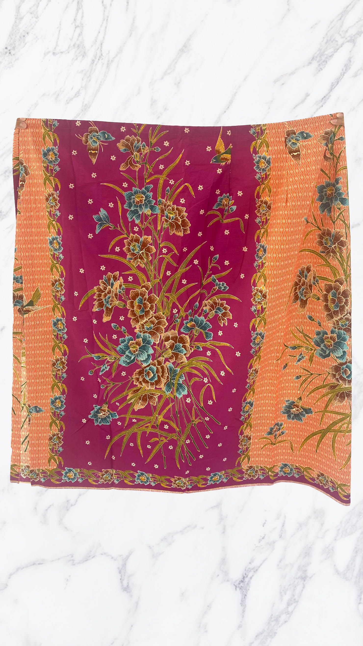 Sarong String: Print Batik Intricate Magenta-Orange (SSTR/PR/008)