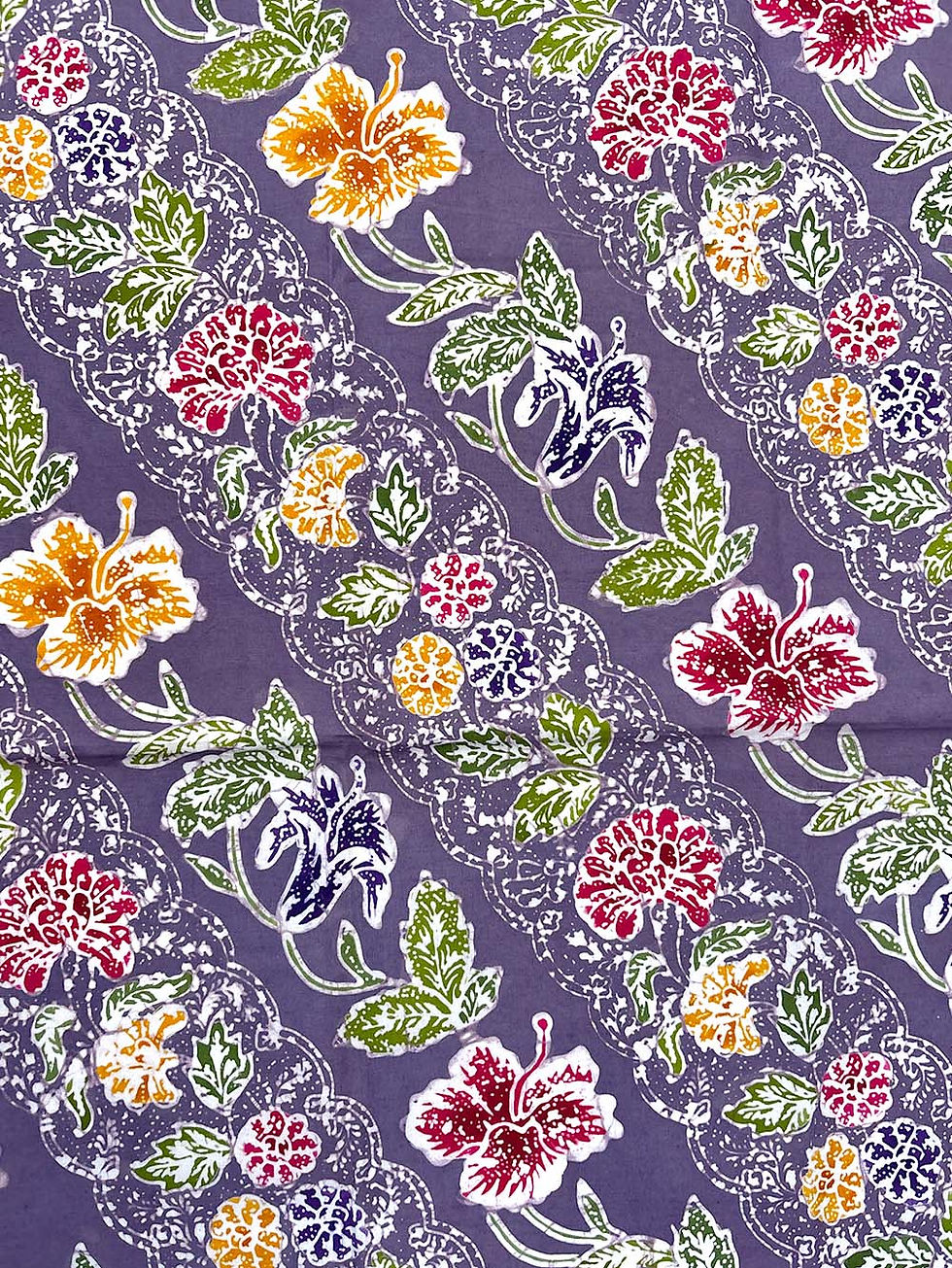 Thumbnail: Extra Large Hankie/ Napkin Flowers (B) on Misty Purple