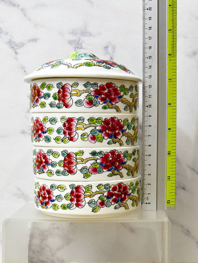 Thumbnail: White Peony Tiffin (Tingkat) 4 Tier