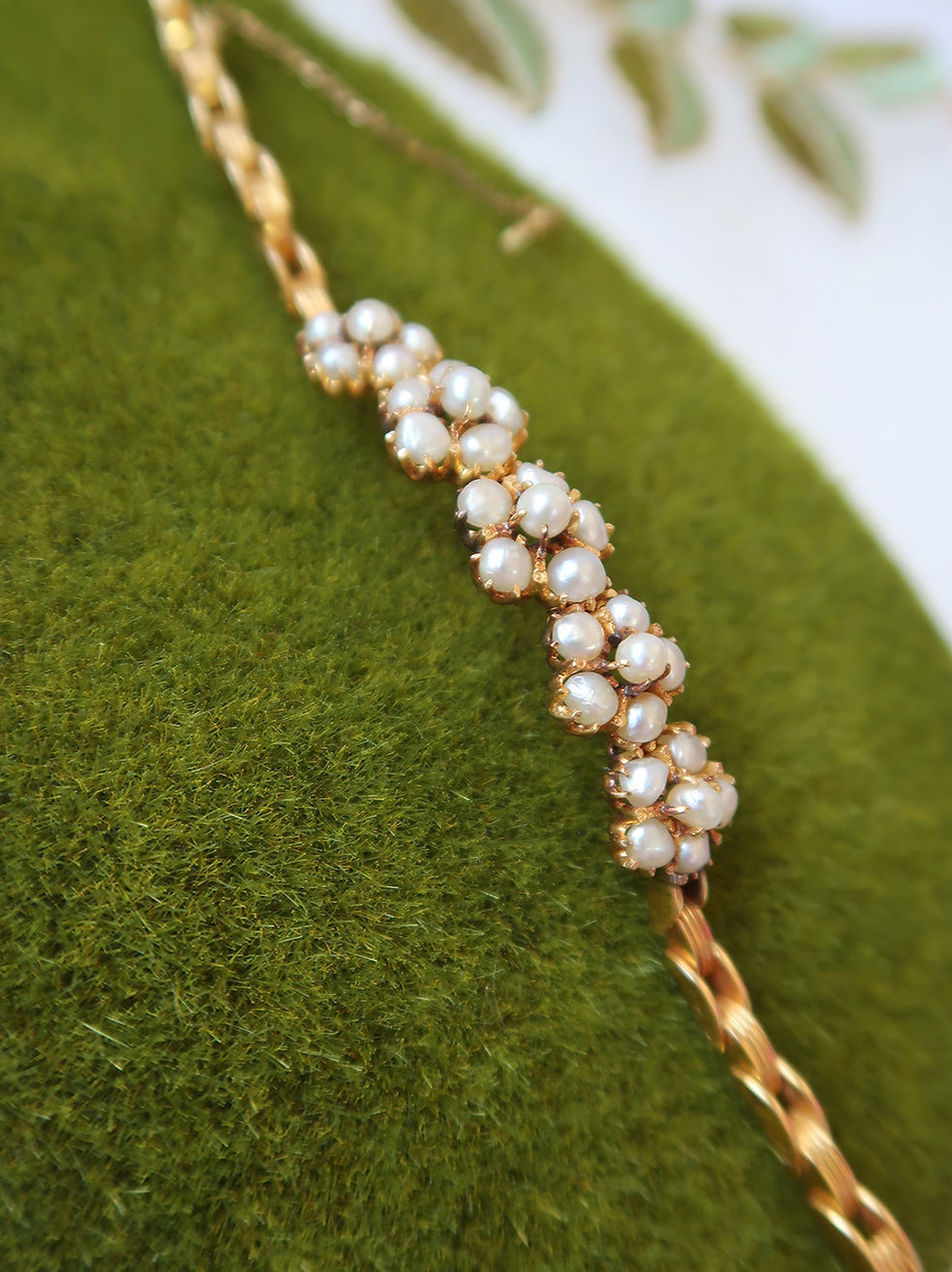 Thumbnail: Vintage: Bracelet Pearl in 21.5K gold
