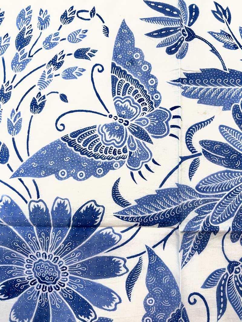 Thumbnail: Extra Large Hankie/ Napkin Butterflies (B) on Blue-White