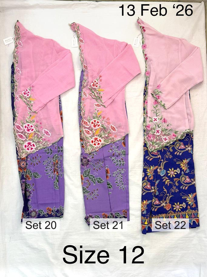 Thumbnail: Size 12: Little Peranakan Kebaya Sarong Set