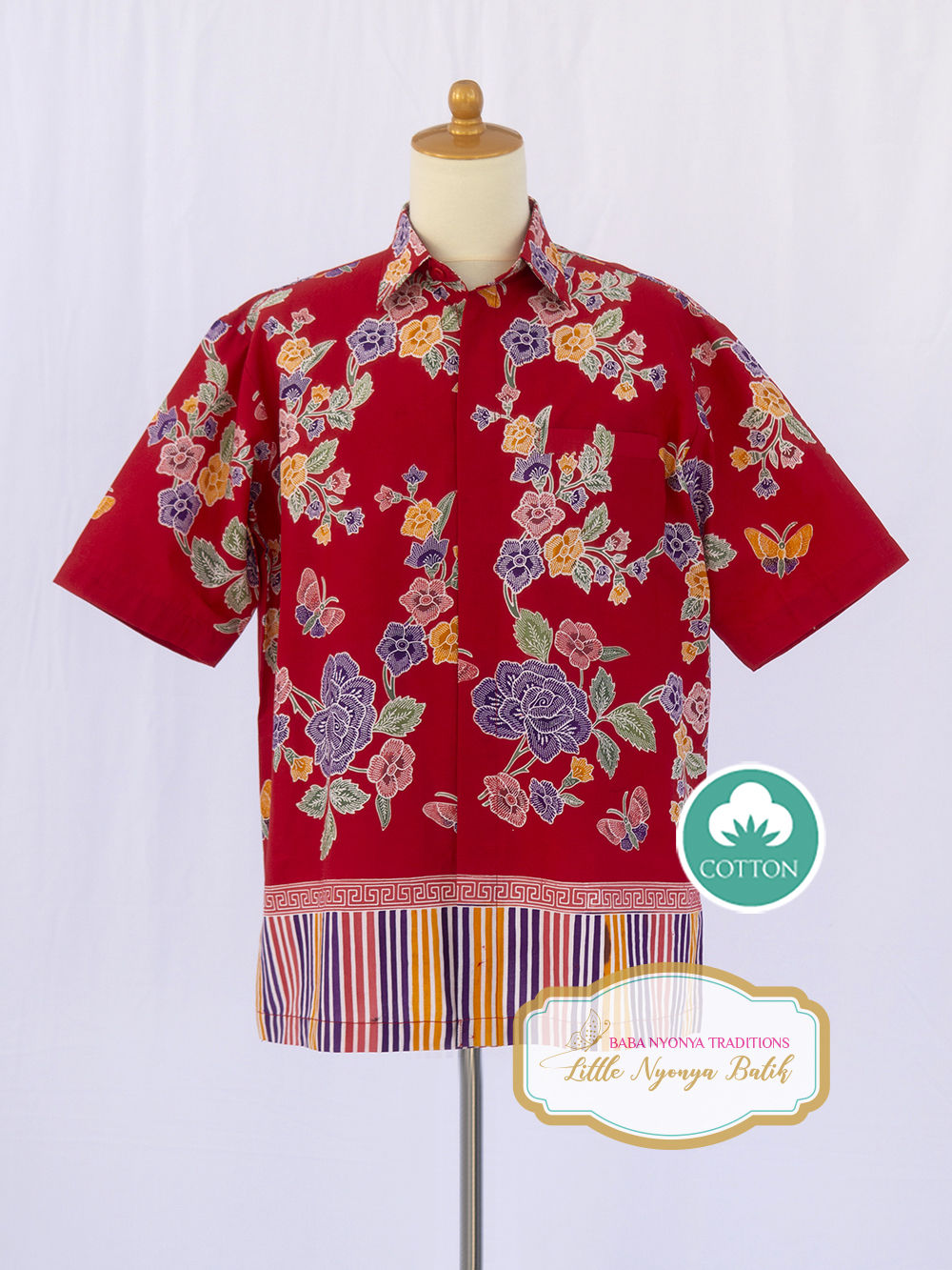 SBMS: size XL Peony Red on Cotton. No Lining