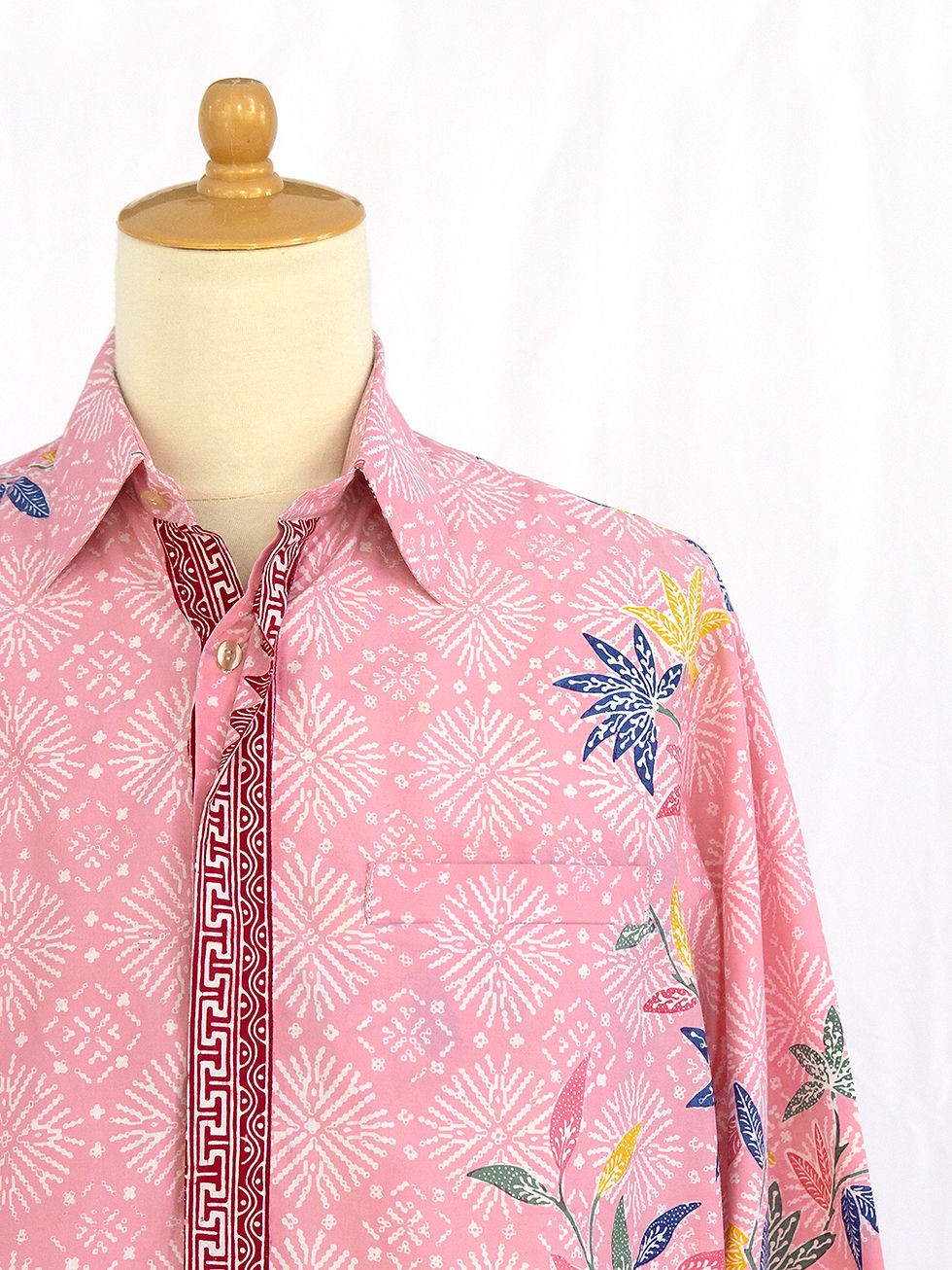 Thumbnail: SBML: size L Bird Pink on cotton. No Lining.
