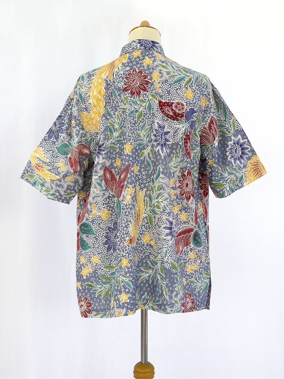 Thumbnail: HDMS: Size XL Hand-print Butterfly Blue on Cotton. No Lining