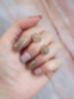 Thumbnail: Vintage: Round ear studs rose cut intan 750 gold 4.89gr