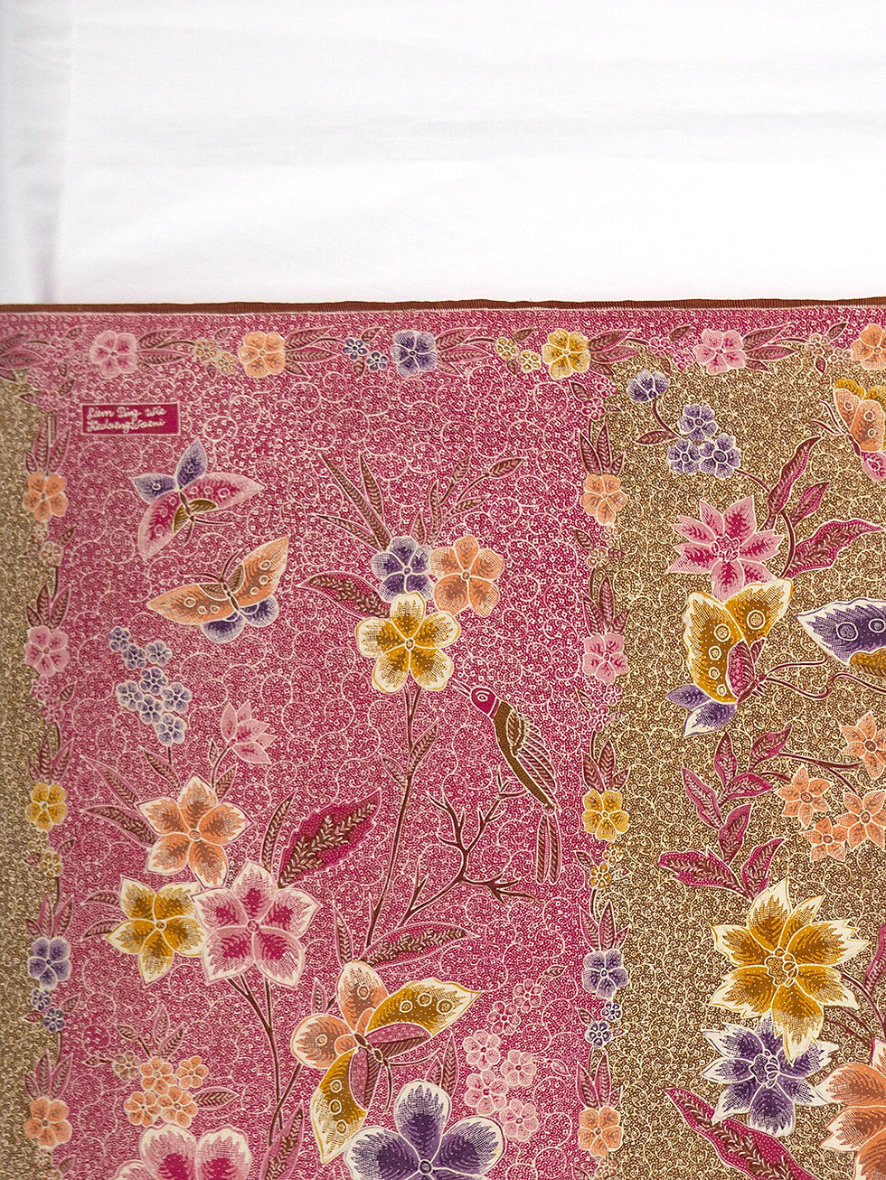 Thumbnail: Sarong Butterfly Pink-Brown by Liem Ping Wie
