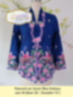 Size M H: Peacock in Azure Blue Kebaya