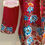 Thumbnail: size S C: Blue Peonies on Bright Pink Kebaya