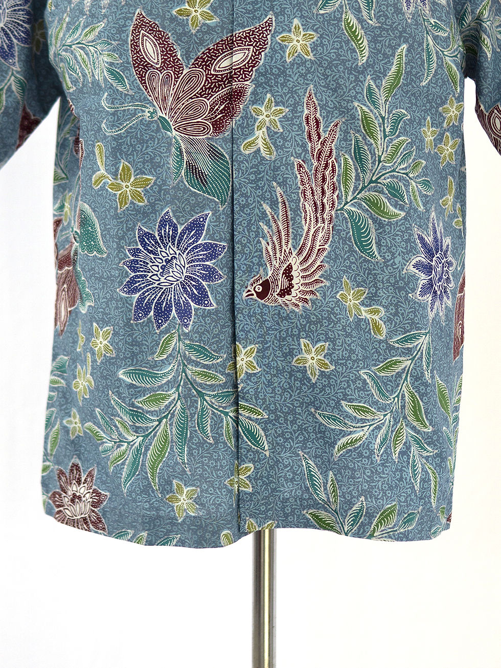 Thumbnail: HDMS: Size M Hand-print Butterfly Teal on Cotton. No Lining