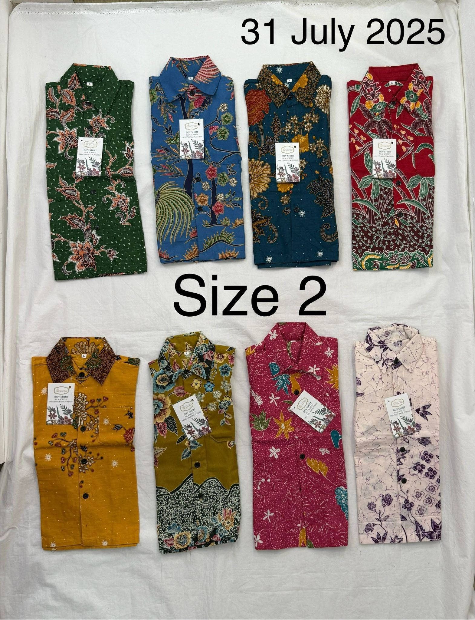 Size 2 for 2yo: Stylish Traditional Boy's Batik Shirt
