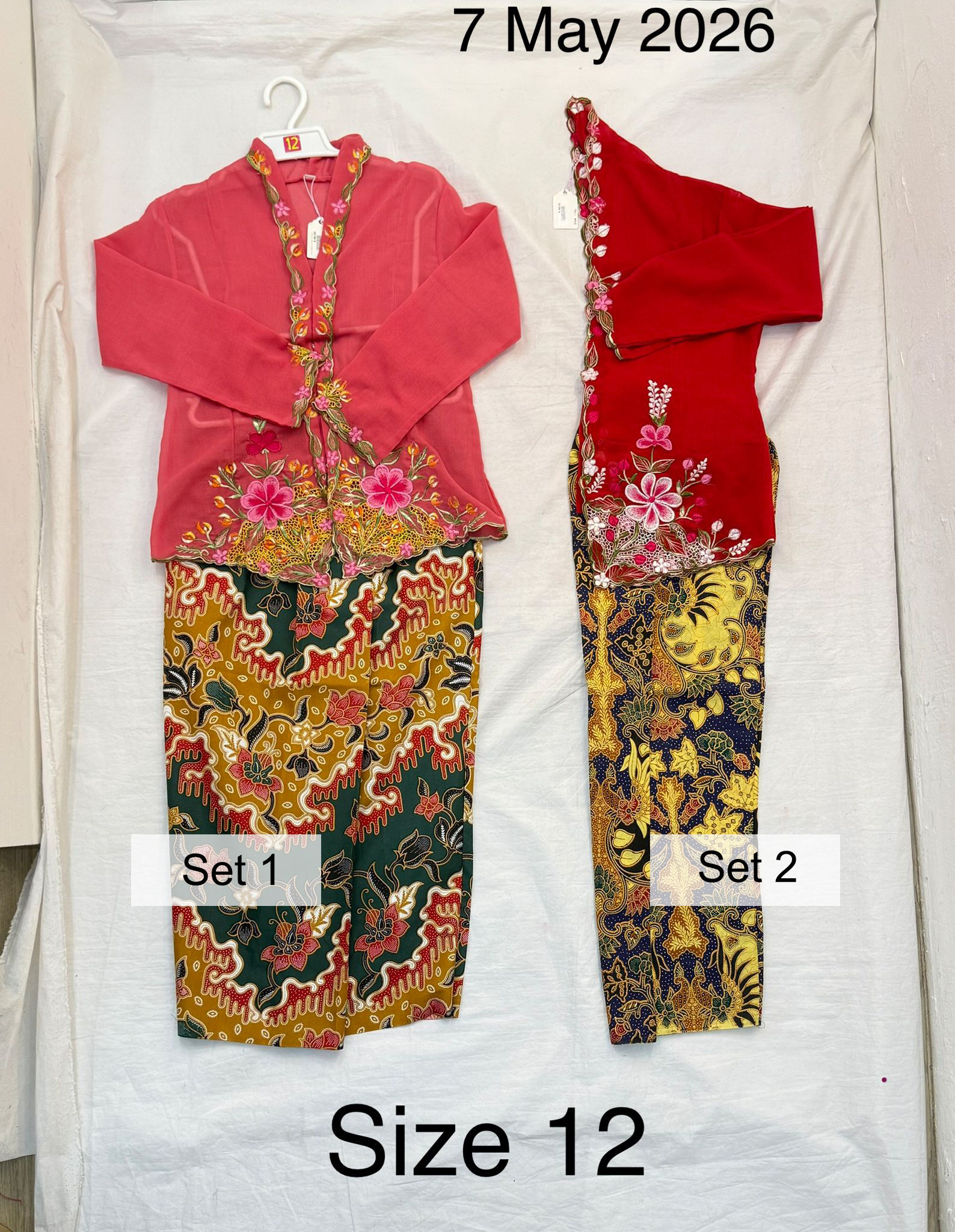 Size 12: Little Peranakan Kebaya Sarong Set