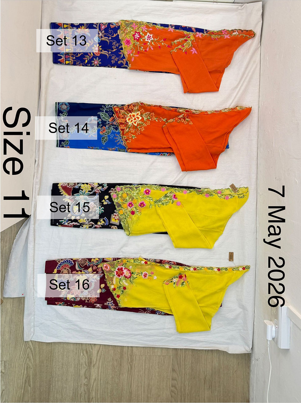 Thumbnail: Size 11: Little Peranakan Kebaya Sarong Set