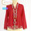 Thumbnail: Size M: Vintage Flowers on Red Kebaya