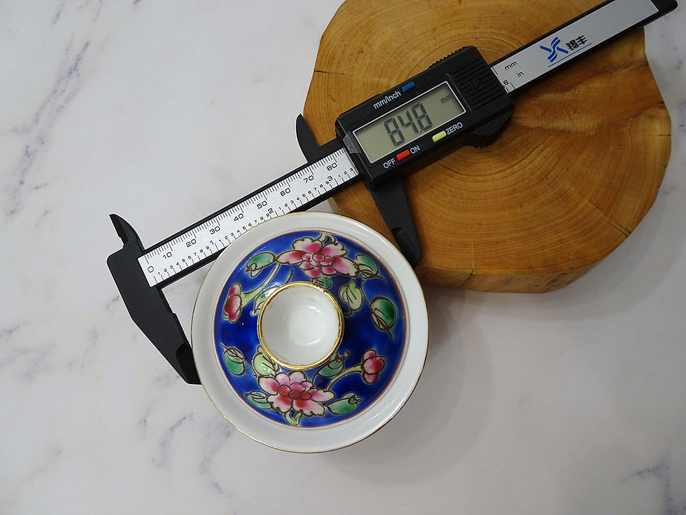 Thumbnail: Tea Cup Square  Lid, Saucer Blue in Box