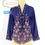 Thumbnail: Size S: Small Flower on Cobalt Blue Kebaya