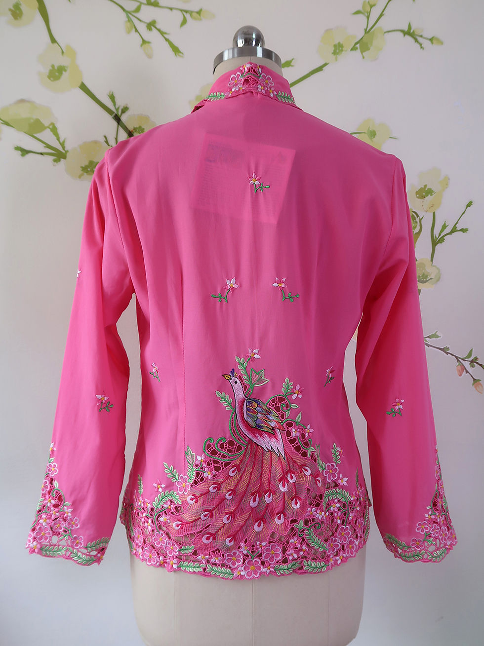 Thumbnail: Size L H: Peacock in Fuscia Kebaya