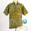 Thumbnail: HDMS: Size L Hand-print Phoenix Green on Cotton. No Lining
