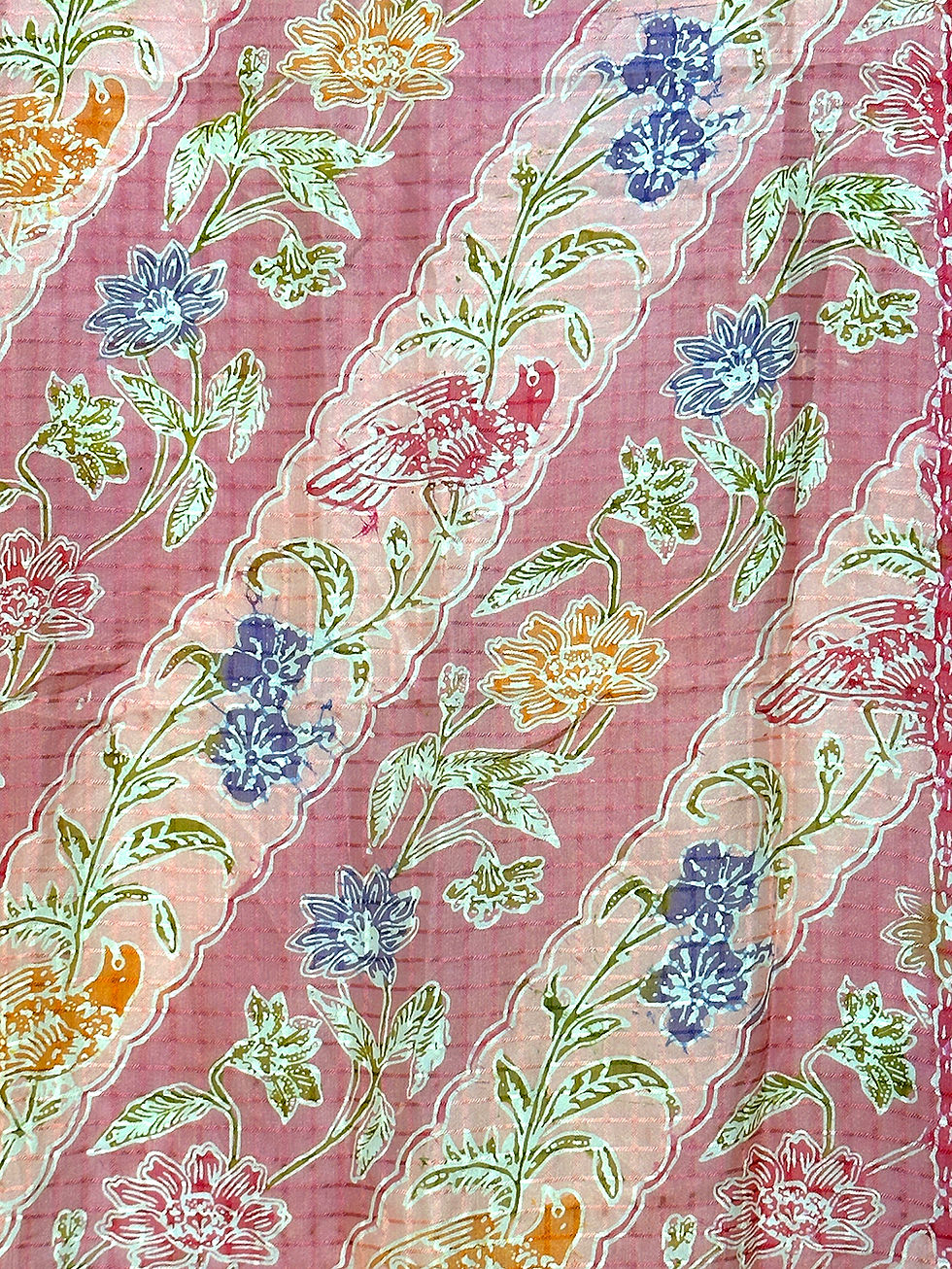 Thumbnail: Silk Scarf Doves (B) Red Dusty Pink (Medium)