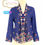 Thumbnail: Size XL: Vintage Style on Cobalt Blue Kebaya