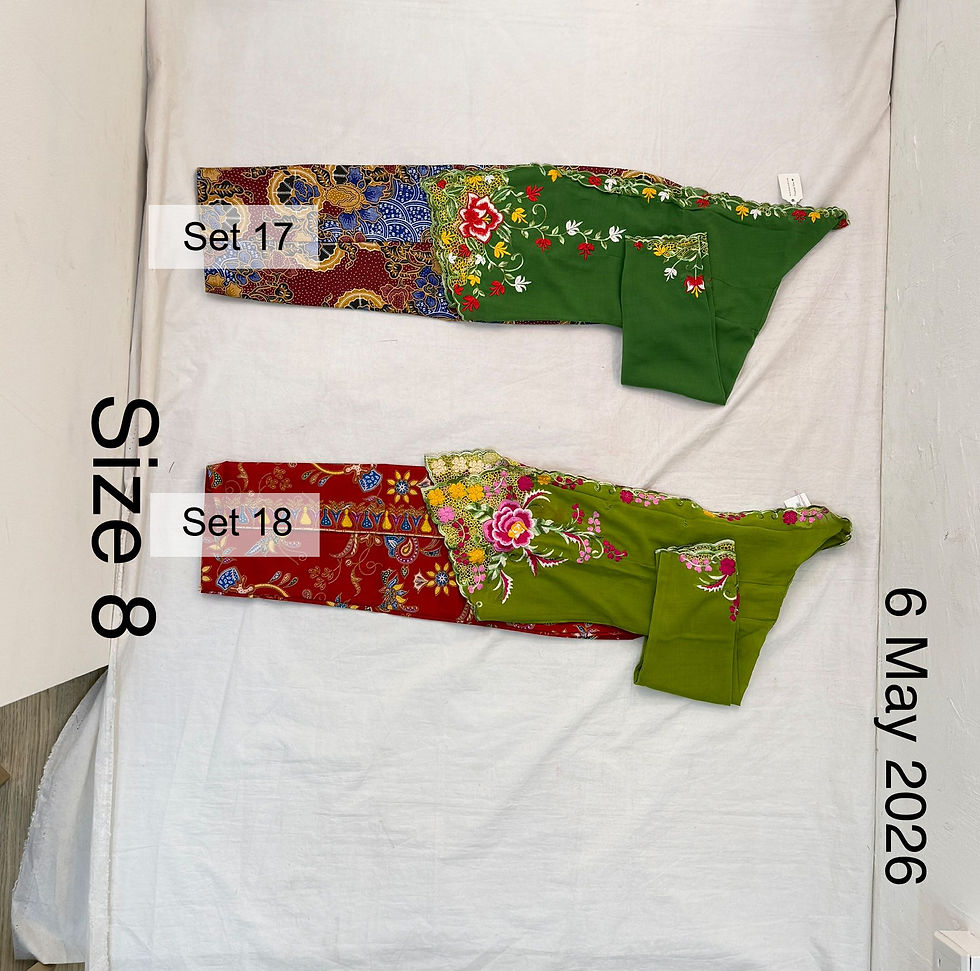 Thumbnail: Size 8: Little Peranakan Kebaya Sarong Set