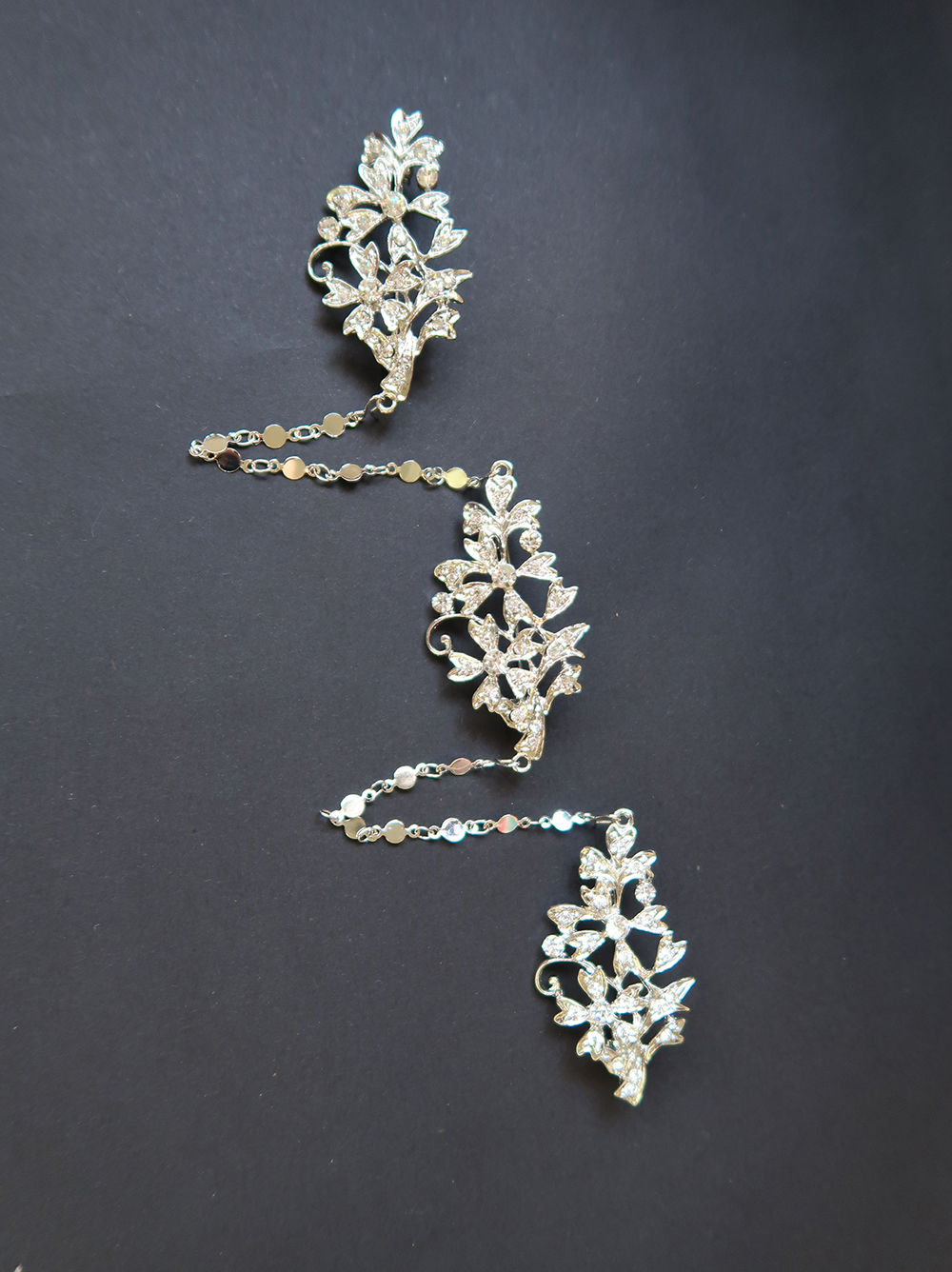 Kerosang Vintage Style Jasmine Silver