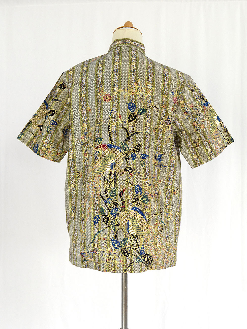 Thumbnail: PRINTMS: size L Crane Green on Cotton. No Lining