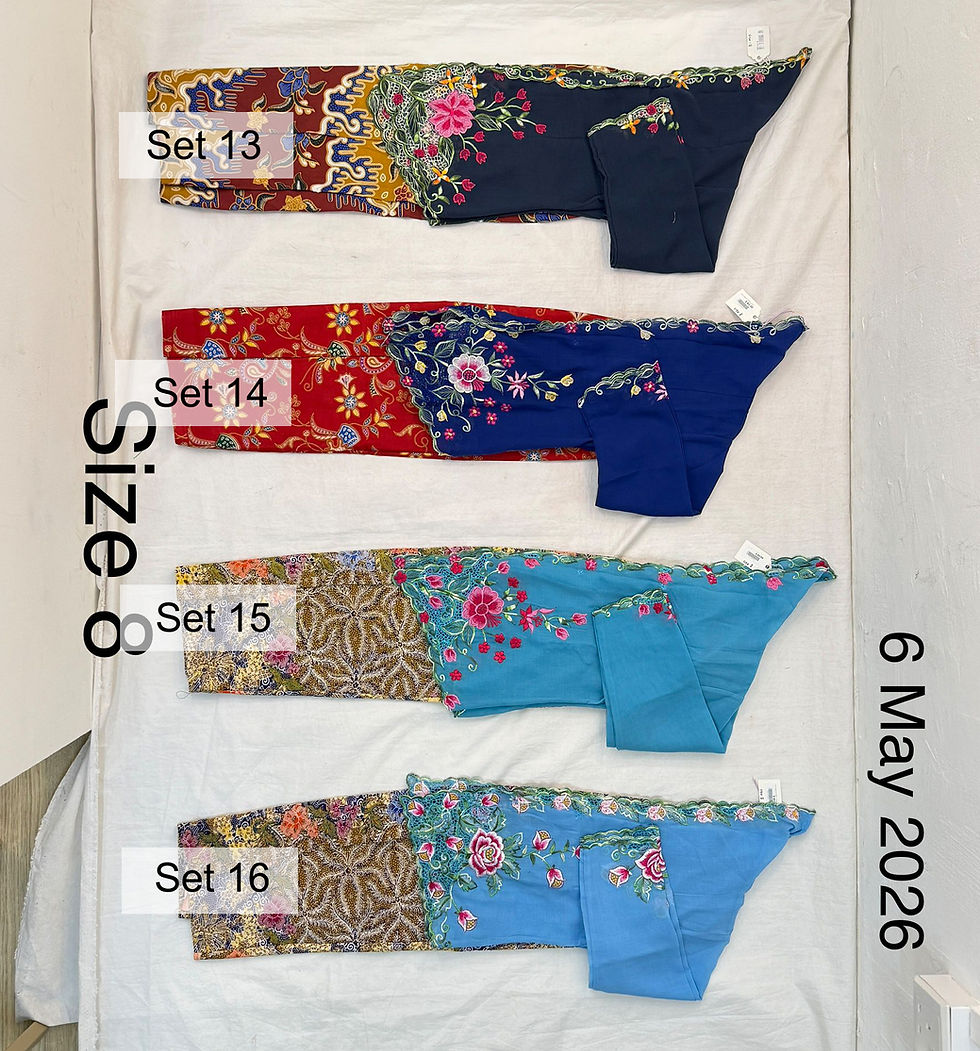 Thumbnail: Size 8: Little Peranakan Kebaya Sarong Set