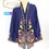 Thumbnail: Size 5XL: Butterflies on Cobalt Blue Kebaya