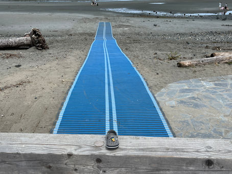 Parksville Mobi-mat is on the beach!