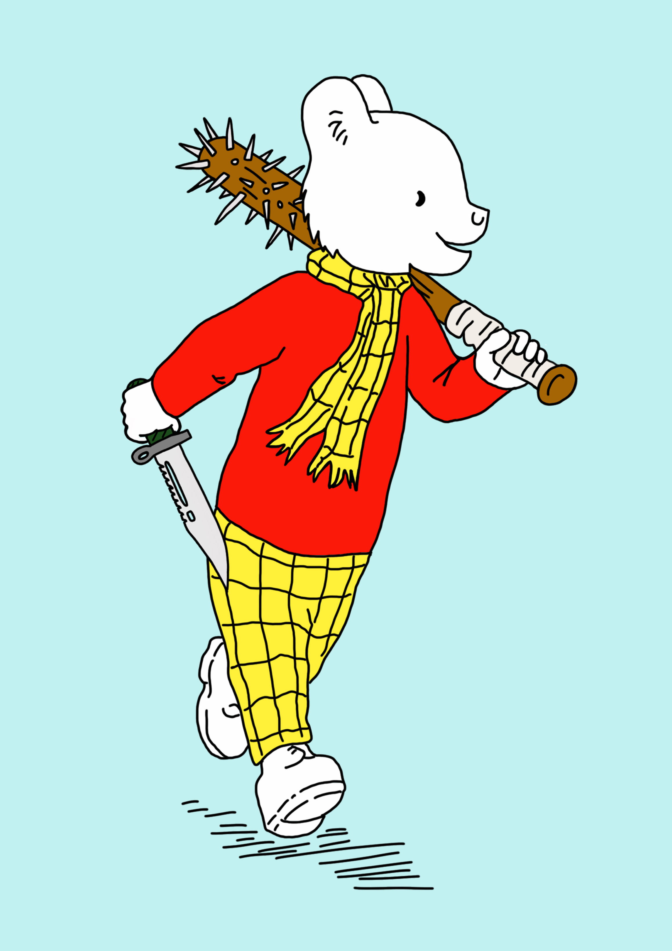 Rupert Goes Clubbing - A3 Print