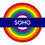 Thumbnail: Soho Tube Sign on Brushed Aluminium- Alternative London Underground Sign