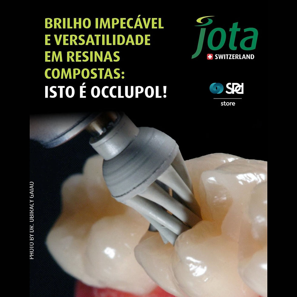 Miniatura: Brilho final em resina composta com Jota Occlupol Cinza.