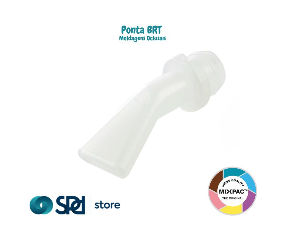 Miniatura: Detalhe de ponta intraoral branca para ponta misturadora odontológica SPD Store.