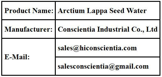 product information of Arctium Lappa Seed Water