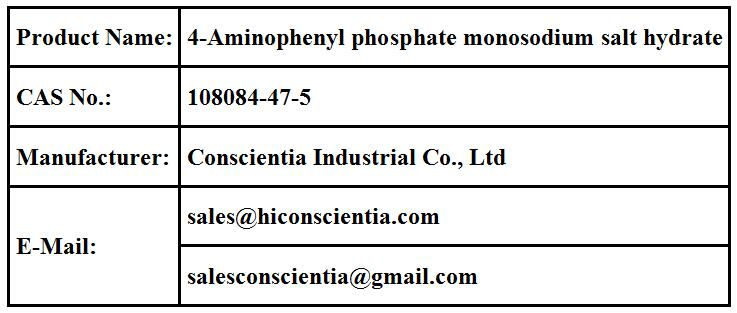 product information of 4-Aminophenyl phosphate monosodium salt hydrate CAS 108084-47-5