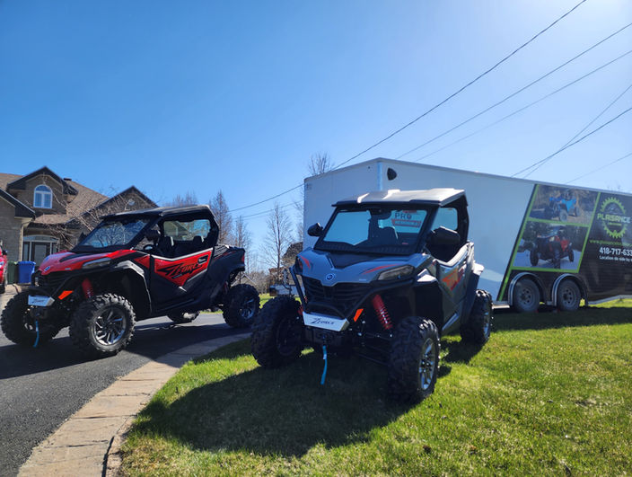 Our 2 sides-by-sides for rent