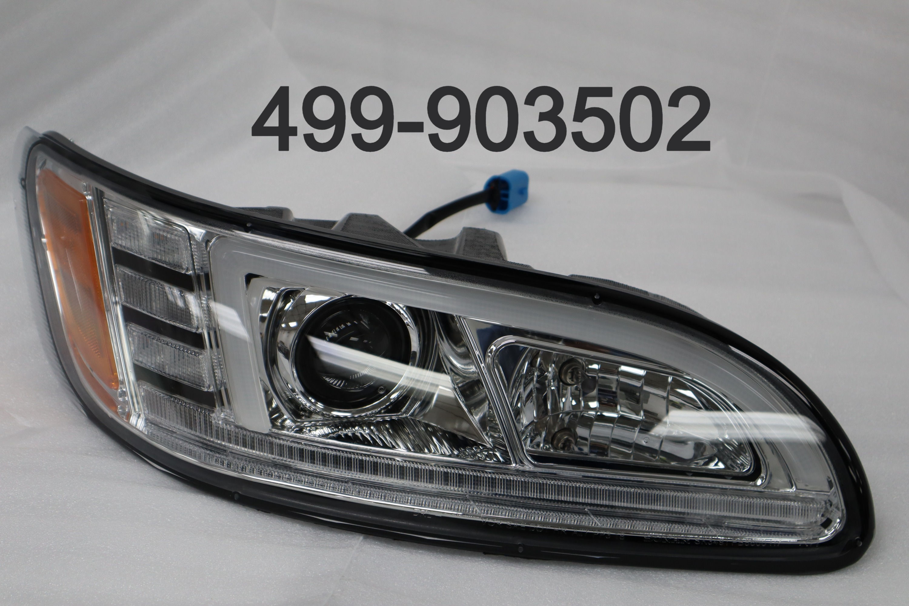Chrome high power projection headlight for Peterbilt 382/384/386/387 Passenger