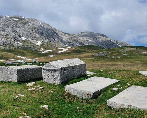 The famous Stećci tombstones on the Visočica mountain