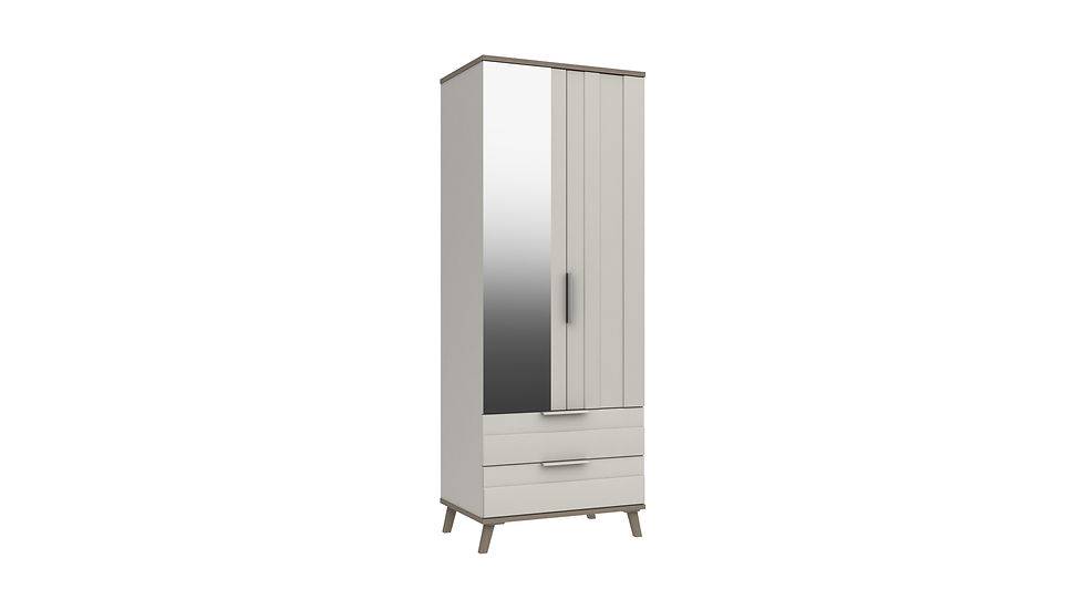 Thumbnail: DERWENT RANGE 2 DOOR COMBI WARDROBE WITH MIRROR