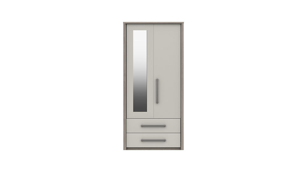 Thumbnail: ARUNDEL RANGE 2 DOOR COMBI WARDROBE WITH MIRROR